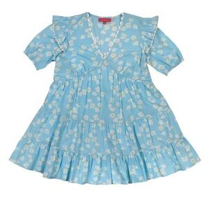 🌼 Simply Southern Blue Floral Print Dress - NWOT - Ruffle Sleeves